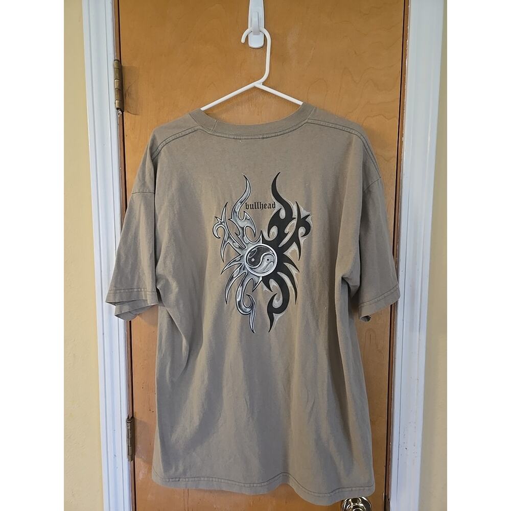 Vintage Y2K Bullhead Tribal Long Khaki USA Made Mens XL